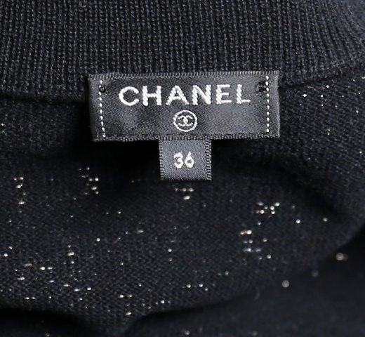 19AW CHANEL シャネル ラメ ロゴ ニット 36 セーター b4869_画像8