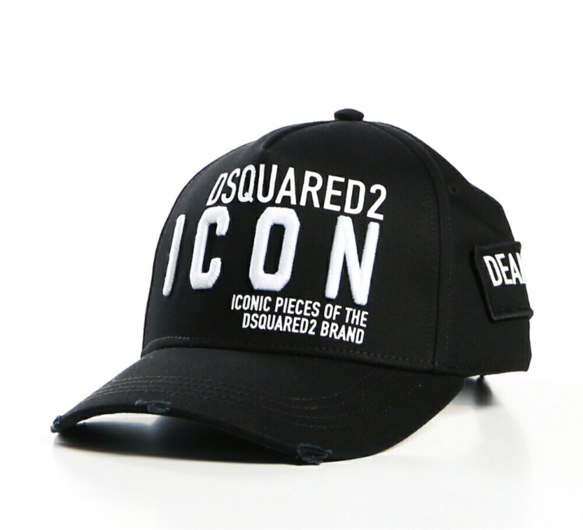 D SQUARED2 ICONアイコン キャップ黒 | eclipseseal.com