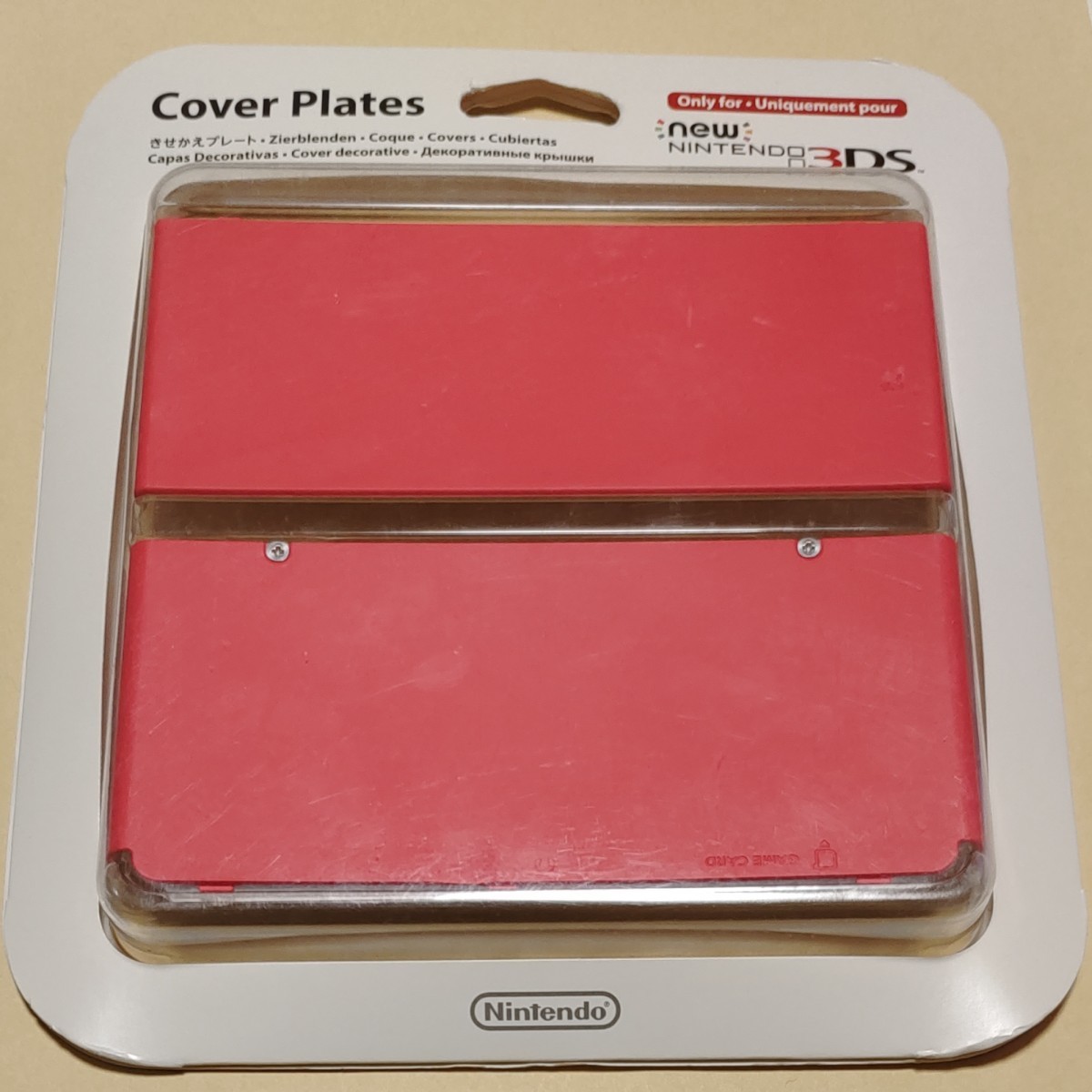 Newニンテンドー3DS きせかえプレート No 011 無地・レッド Newニンテンドー3DS きせかえプレート No 011 無地・レッド