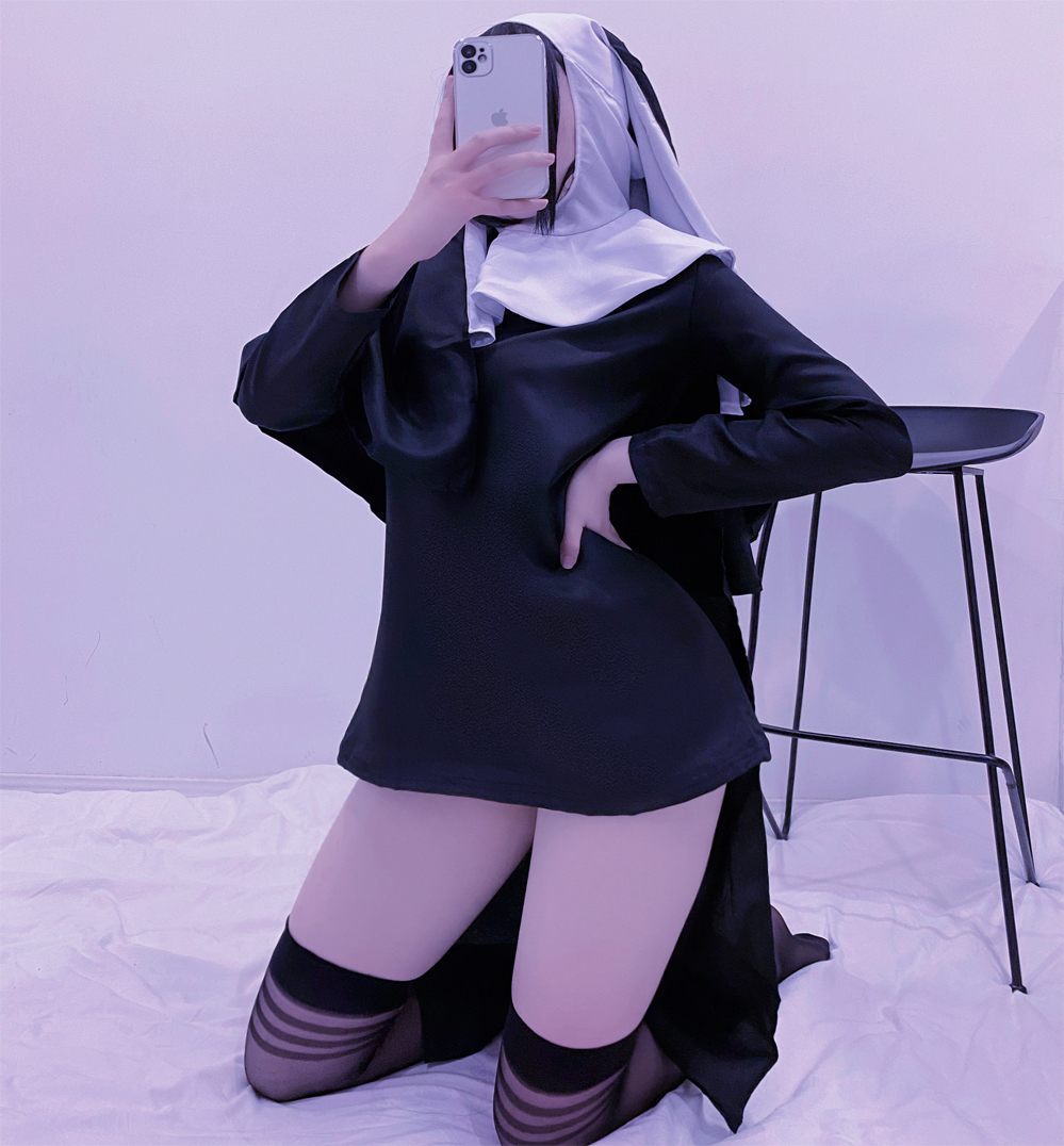 3点セット送料210円8034 L 黒 白可愛いシスター修道女聖女コスプレ衣装メイド仮装撮影ハロウィンイベント変装コスチューム 代購幫 3点セット送料210円8034 L 黒 白可愛いシスター修道女聖女コスプレ衣装メイド仮装撮影ハロウィンイベント変装コスチューム 代購幫