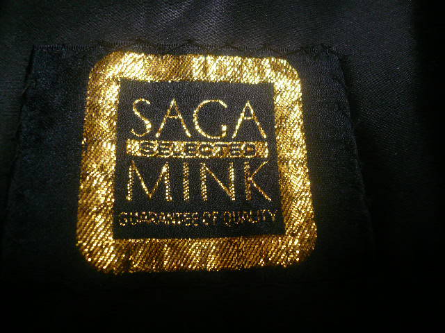 ☆SAGA MINK サガミンクコート ゴールドタグ 11号 黒に近いブラウン系  の画像3