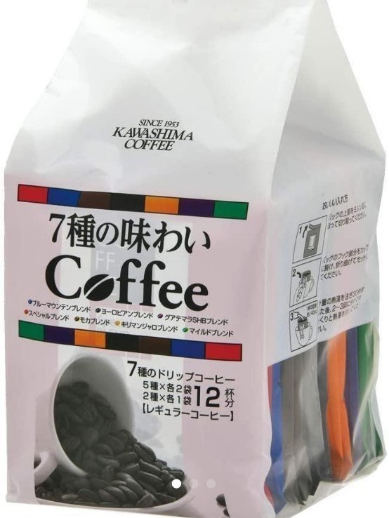 コーヒー乃川島 7種の味わいコーヒー 12袋 ×12個　(ドリップコーヒー)