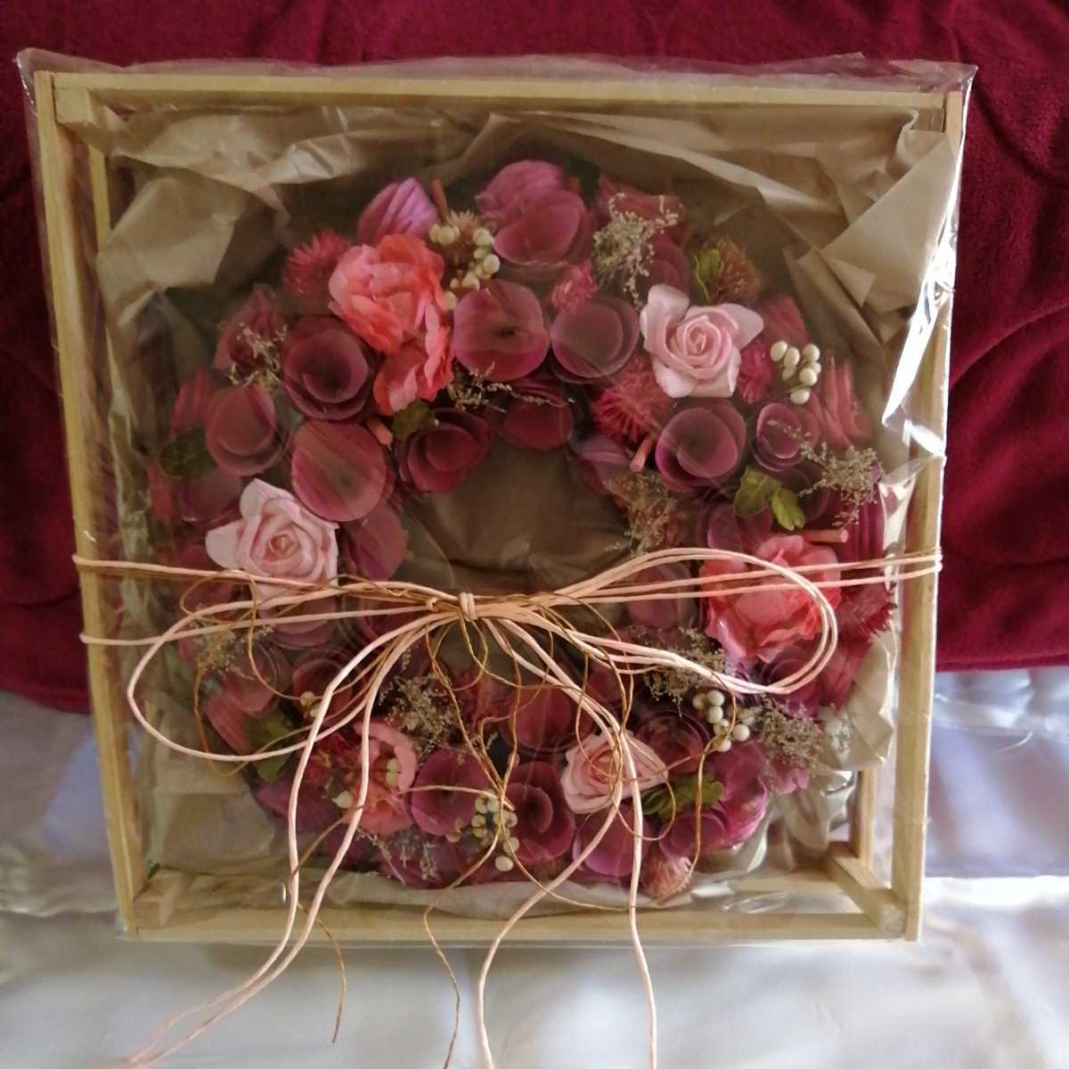 [ new goods ] one annual ornament .. flower lease!( wine red ) entranceway .. part shop. decoration .! in present .!