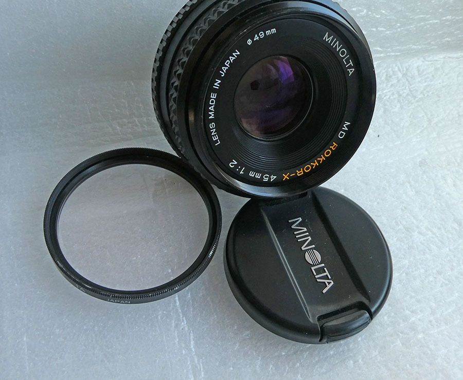 Minolta Rokkor-X 45mm F2.0 パンケーキレンズ! ミラーレスに！美品