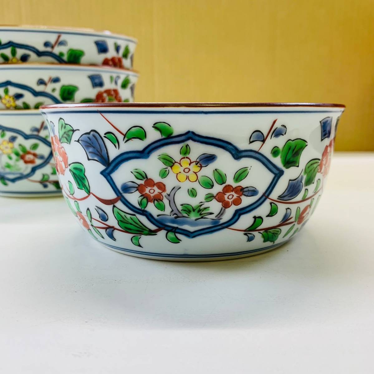 有田焼掛ノ谷窯染錦花文五寸鉢四客商品细节| 雅虎拍卖| One Map by