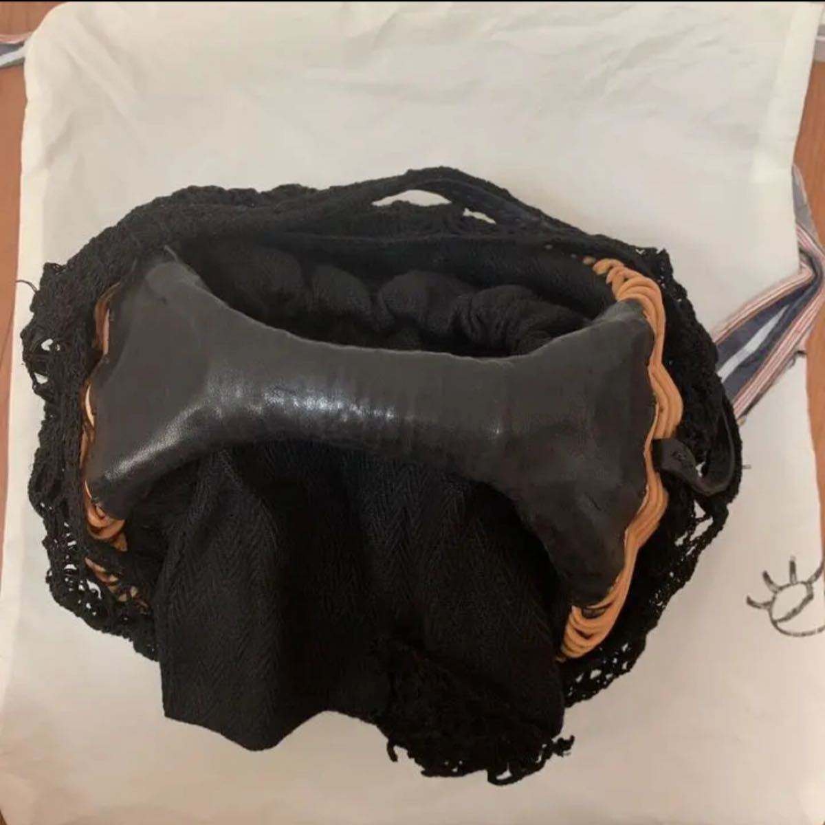 全国総量無料で ebagos チョコボール カゴバック ブラックレース ...