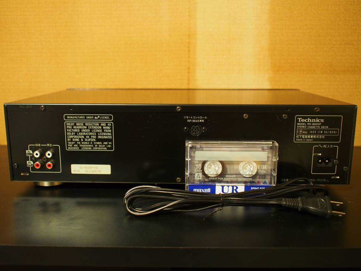 ♪Technics RS-B605P 動作品 カセットデッキ DOLBY B-C NR HX PRO・dbx