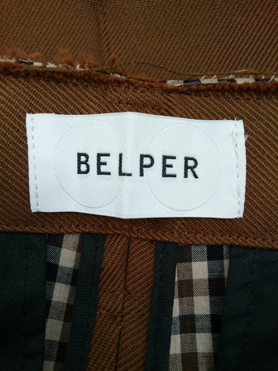 BELPER ベルパー /カットオフ1プリーツワイドトラウザーズ/ブラウン/(M 