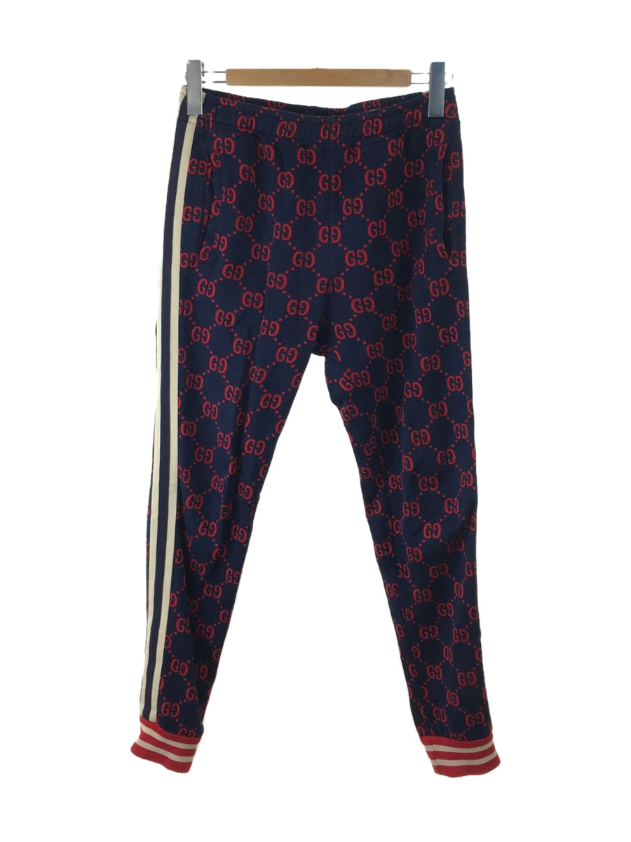 GUCCI◇ロゴジャージーテクニカルトラックロングパンツ/S/コットン/NVY