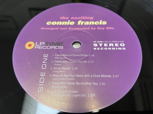 ジャズLP　LP TIME RECORDS　復刻盤　重量盤　CONNIE FRANCIS／THE EXCITING CONNIE FRANCIS_画像5