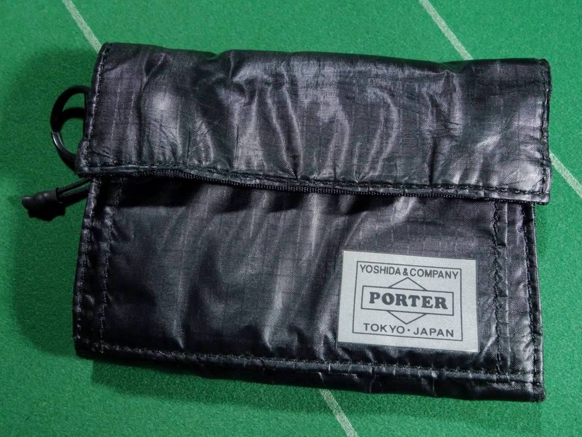 *PORTER × B seal YOSHIDA × BAMBOO SHOOTS collaboration special order 3/C Sale Cross Short wallet black unused!!!*