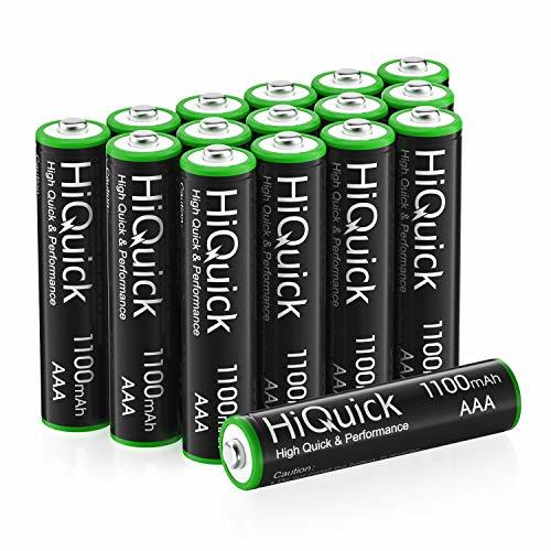 HiQuick HiQuick 単四電池 充電式 単四充電池 単4形充電池16本セット ニッケル水素電池1100mAh_画像1