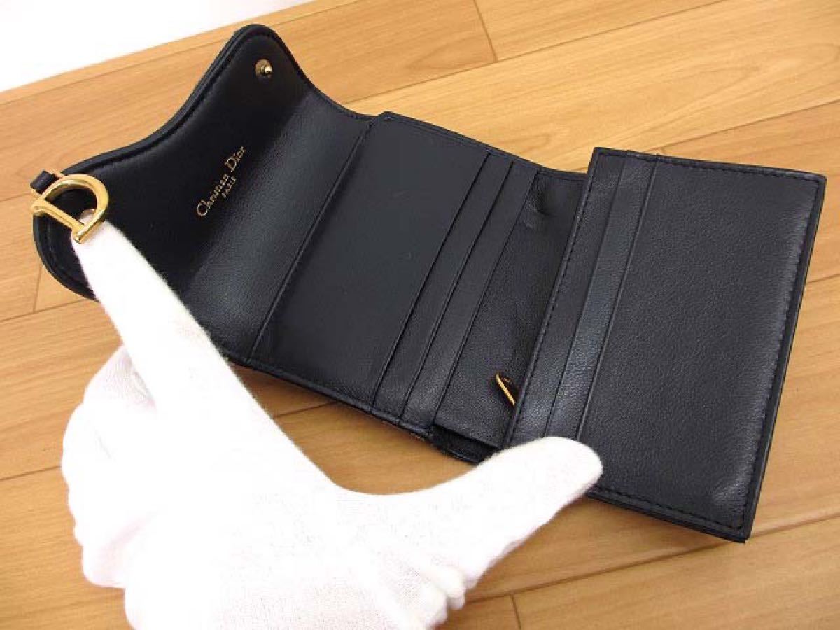 美品 ディオール オブリーク サドルウォレット S5621CTZQ トロッター