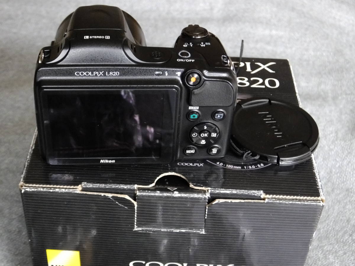 NIKON ニコン COOLPIX L820単三乾電池使用★簡易動作確認済★パノラマ撮影可★超望遠光学30倍望遠★再生より魚眼効果など設定可_画像3