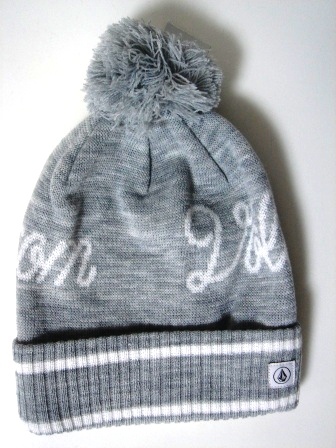 VOLCOM GIRL'S ボルコム K5851908HGR② レディース ビーニー Beanie ニット帽 ポンポン付き 帽子 グレー色 ヴォルコム 新品 即決 送料無料_画像1