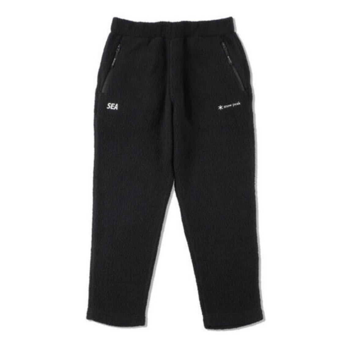 上M 下S 黒 wind and sea snow peak fleece jacket pant フリース