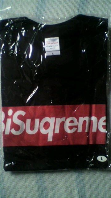 初期BiS BiSuqurme Tシャツ Lサイズ BOXロゴ Supremeパクリ レア １番人気_画像1