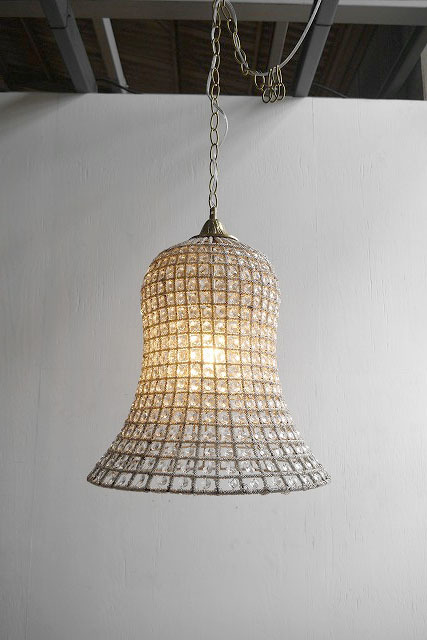 アンティーク調　フランス　ガラス装飾　1灯シャンデリア　A　ライト　ランプ