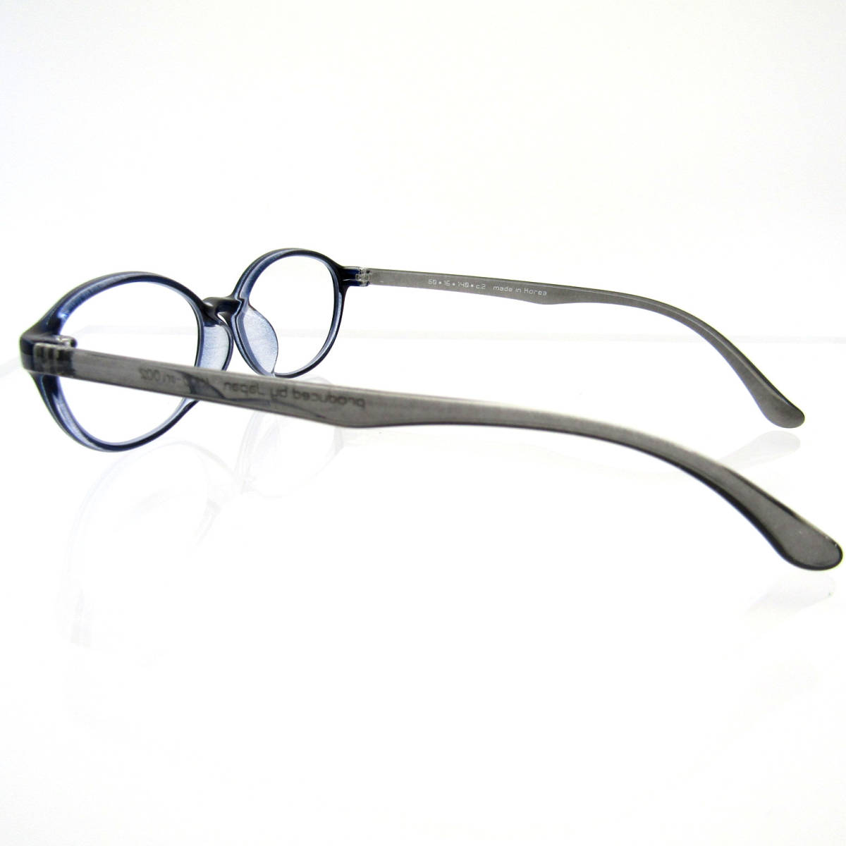 【送料無料】 老眼鏡 +0.50 リーディンググラス フルリム 眼鏡 おしゃれ 超弾性素材 軽量 TR90 オーバル 婦人 レディース ブルー_画像3