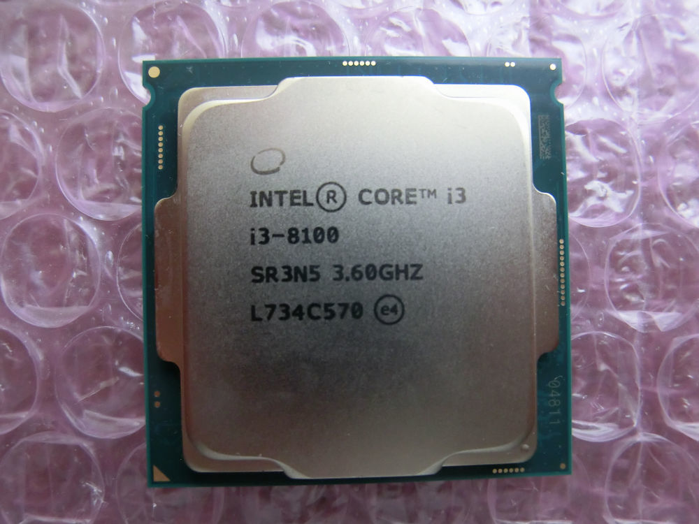 CPU Intel Core i3-8100 Coffee Lake LGA1151 中古動作品
