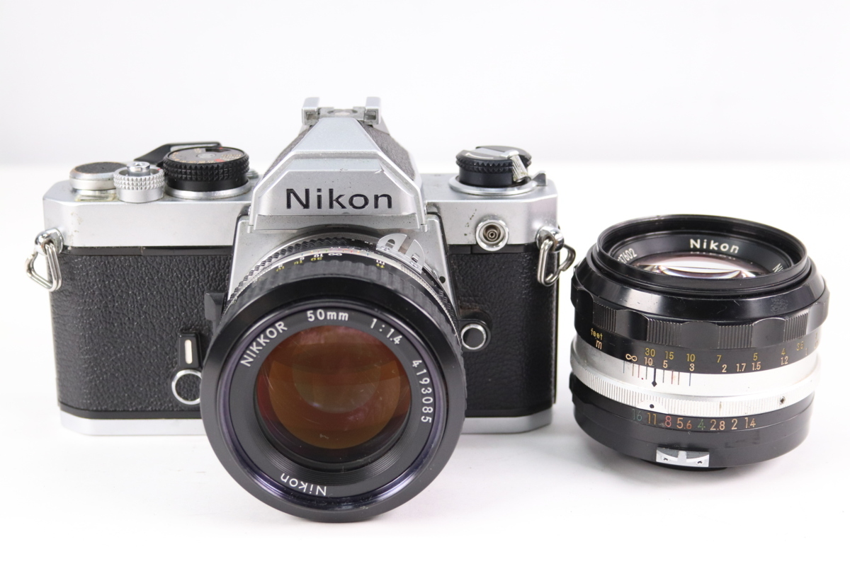 NIKON ニコン FM NIKKOR 50mm F1.4/Ｓ・C AUTO 50mm F1.4 単焦点レンズ2点 MF 一眼レフ フィルムカメラ 25348-F_画像1