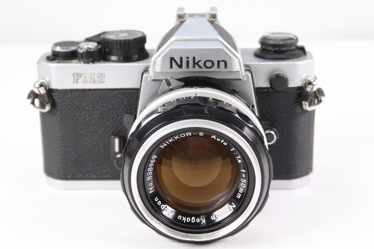 【ジャンク品】NIKON ニコン NEW FM2 前期 NIKKOR-S AUTO 50mm F1.4 単焦点レンズ 一眼レフ フィルムカメラ 25398-C_画像1
