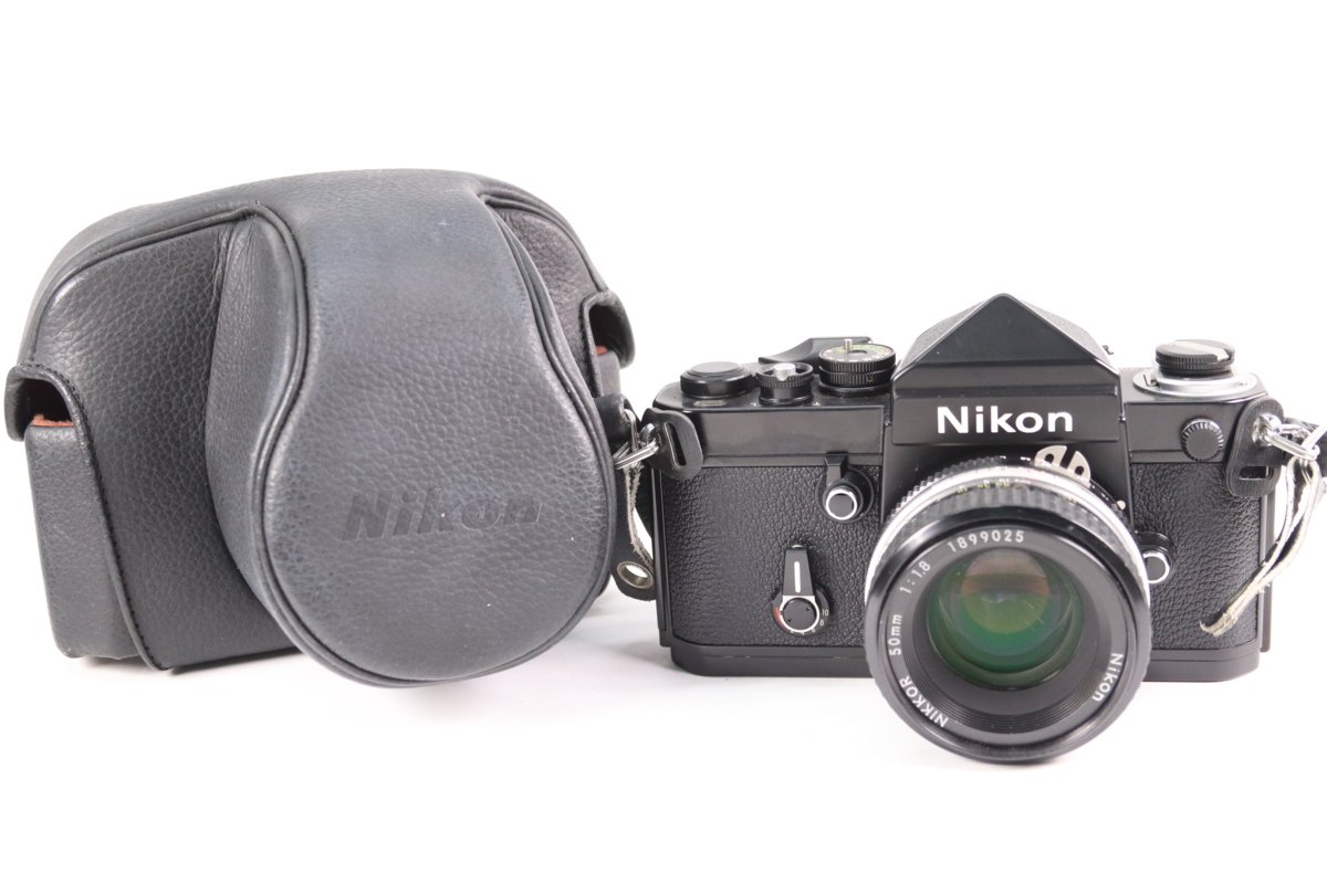 NIKON ニコン F2 アイレベル ブラック NIKKOR 50mm F1.8 単焦点レンズ ケース付 MF 一眼レフ フィルムカメラ 25433-F_画像1