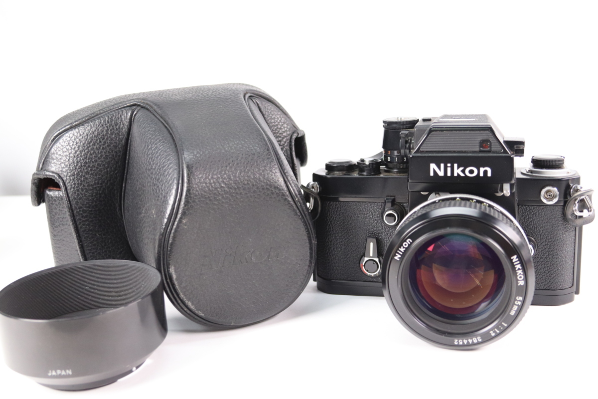 NIKON ニコン F2 フォトミックSB 一眼レフ フィルムカメラ NIKKOR 55mm F1.2 単焦点レンズ ケース付 25506-C 