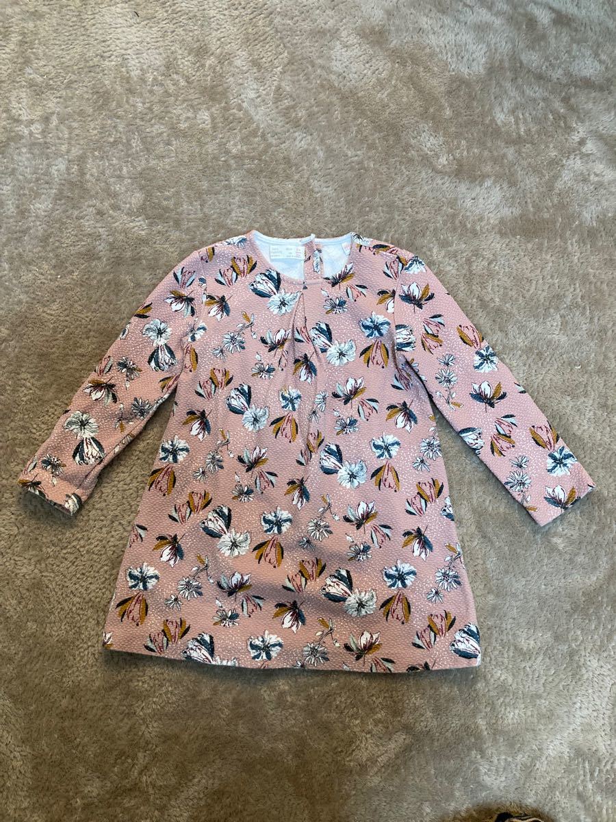 ZARA Baby 花柄長袖ワンピース 104cm