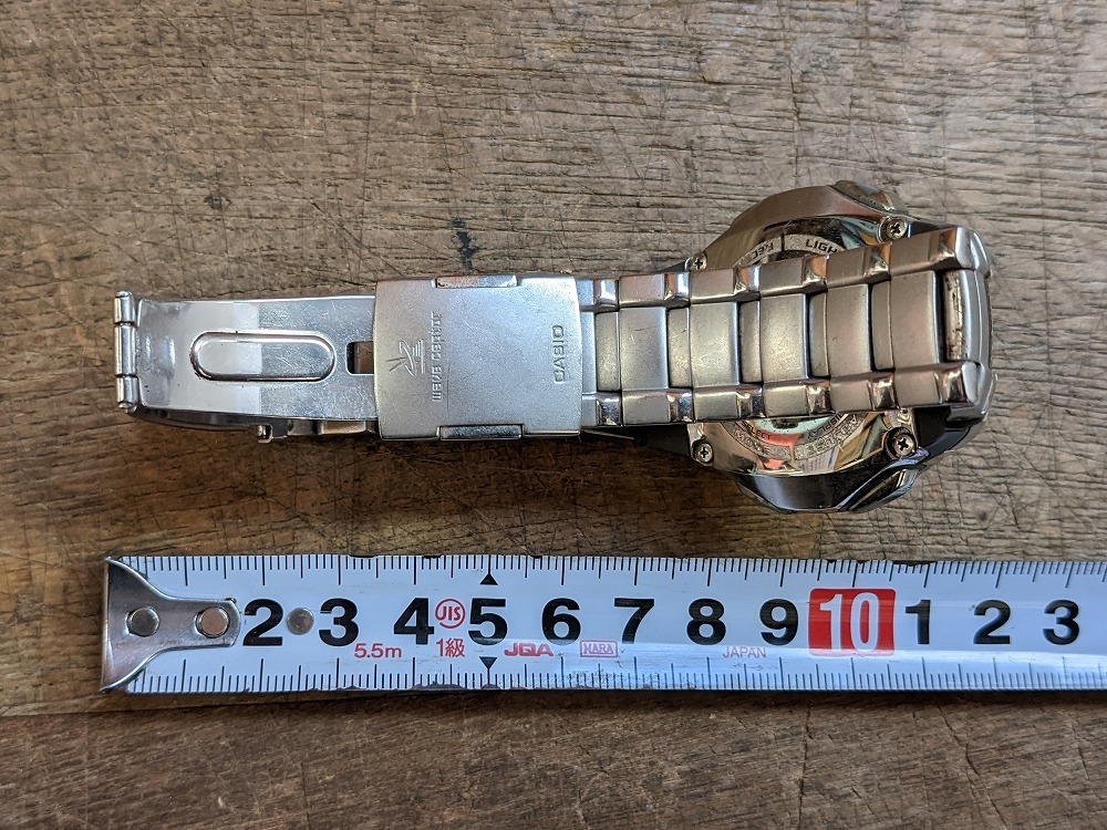 CASIO / メンズ腕時計 wave ceptor（2730 WVA-410J）/ ジャンク品 通電確認 針の動作確認できず 現状渡し_画像3