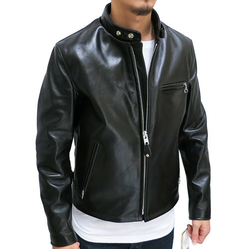 サイズ/50●1着のみ年末特価●新品送込 ショット 141▼USA製 SCHOTT/レザージャケット▼ブラック/ネーキッドカウハイド▼_画像2