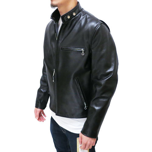 サイズ/50●1着のみ年末特価●新品送込 ショット 141▼USA製 SCHOTT/レザージャケット▼ブラック/ネーキッドカウハイド▼_画像3