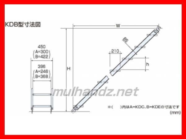 PiCa （ピカ） わく組足場用階段 KDB-457Z 7段_画像2