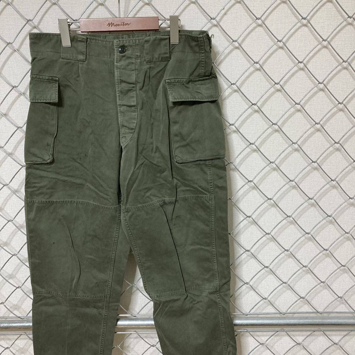 防衛庁 1982年製 裁縫 札幌刑務所 陸上自衛隊 作業服ズボン パンツ 桜Qマーク 2