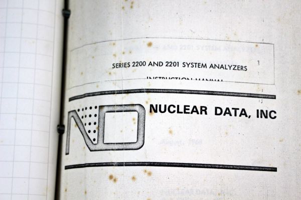 020/Nuclear Data, Inc./マニュアル2200/2201SYSTEM ANALYZERS｜代購幫
