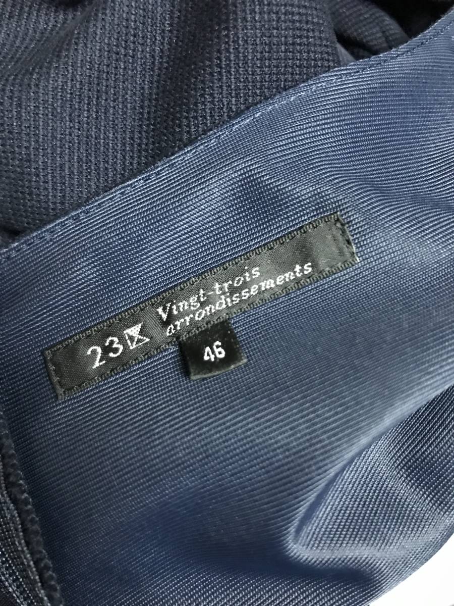 23区 7分袖ワンピース 46 大きいサイズ