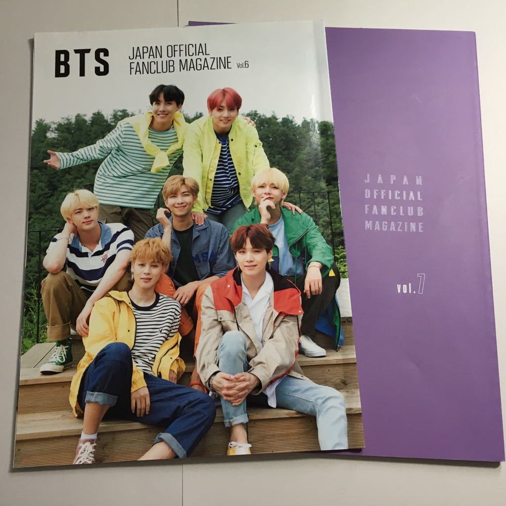 [ free shipping ]BTS JAPAN OFFICIAL FANCLUB MAGAZINE vol.6 vol.7 2 pcs. set * bulletproof boy . fan Club FC bulletin magazine 