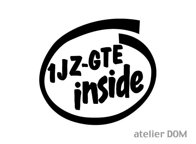 INSIDE ステッカー 1JZ-GTE インサイド マーク2 チェイサー クレスタ ソアラ クラウン スープラ_画像1