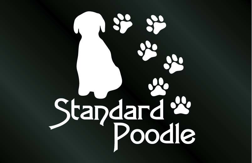 肉球いっぱい 犬のステッカー スタンダードプードル Cタイプ Lサイズ DOG 犬 シール プードル 【64%OFF!】