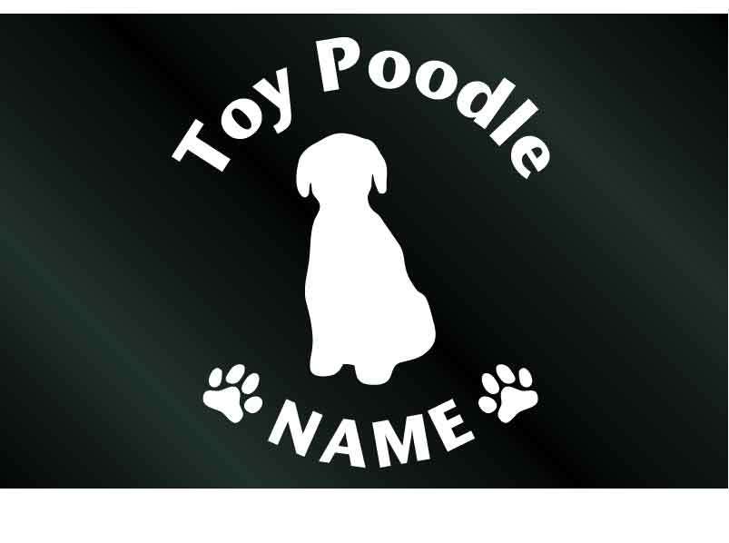  имя ввод собака. стикер игрушка пудель C модель (S размер ) DOG собака наклейка 