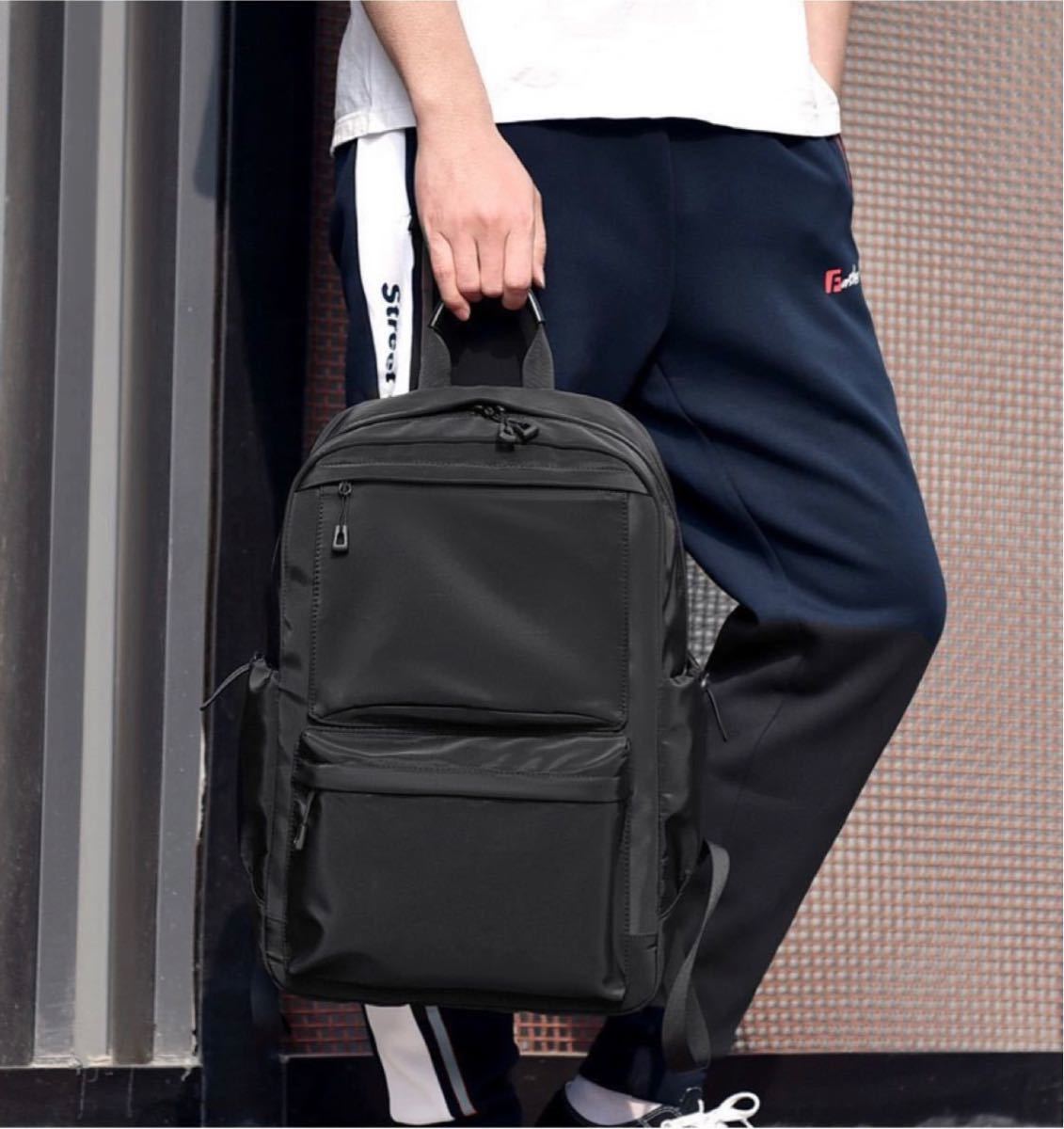 リュックサック ビジネスリュック 旅行バッグ　大容量 男女兼用　ナイロン　撥水加工　新品ブラック