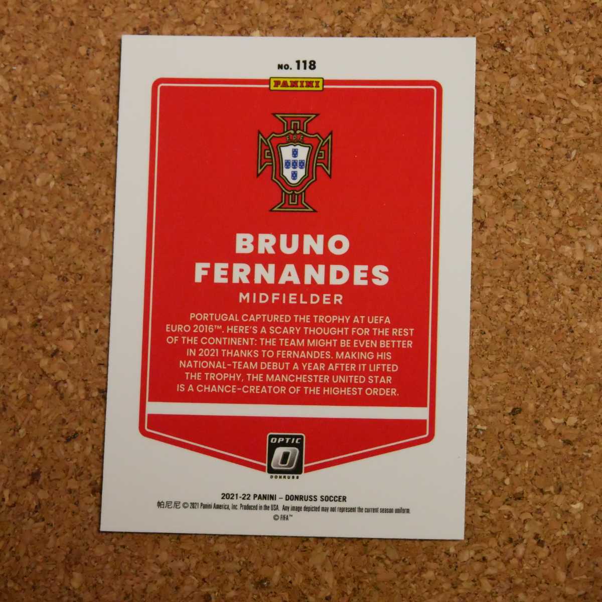 panini donruss soccer Bruno Fernandes パニーニドンラスサッカー ブルーノフェルナンデス ポルトガル マンチェスターユナイテッド_画像2