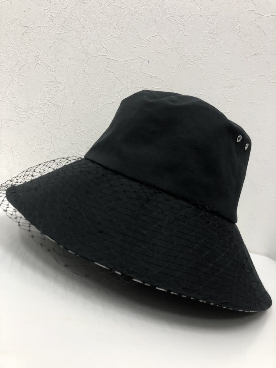 Christian Dior クリスチャン ディオール ハット 帽子 95TDD924G130 ブラック 黒 レディース サイズ56 TEDDY-D ボブハット