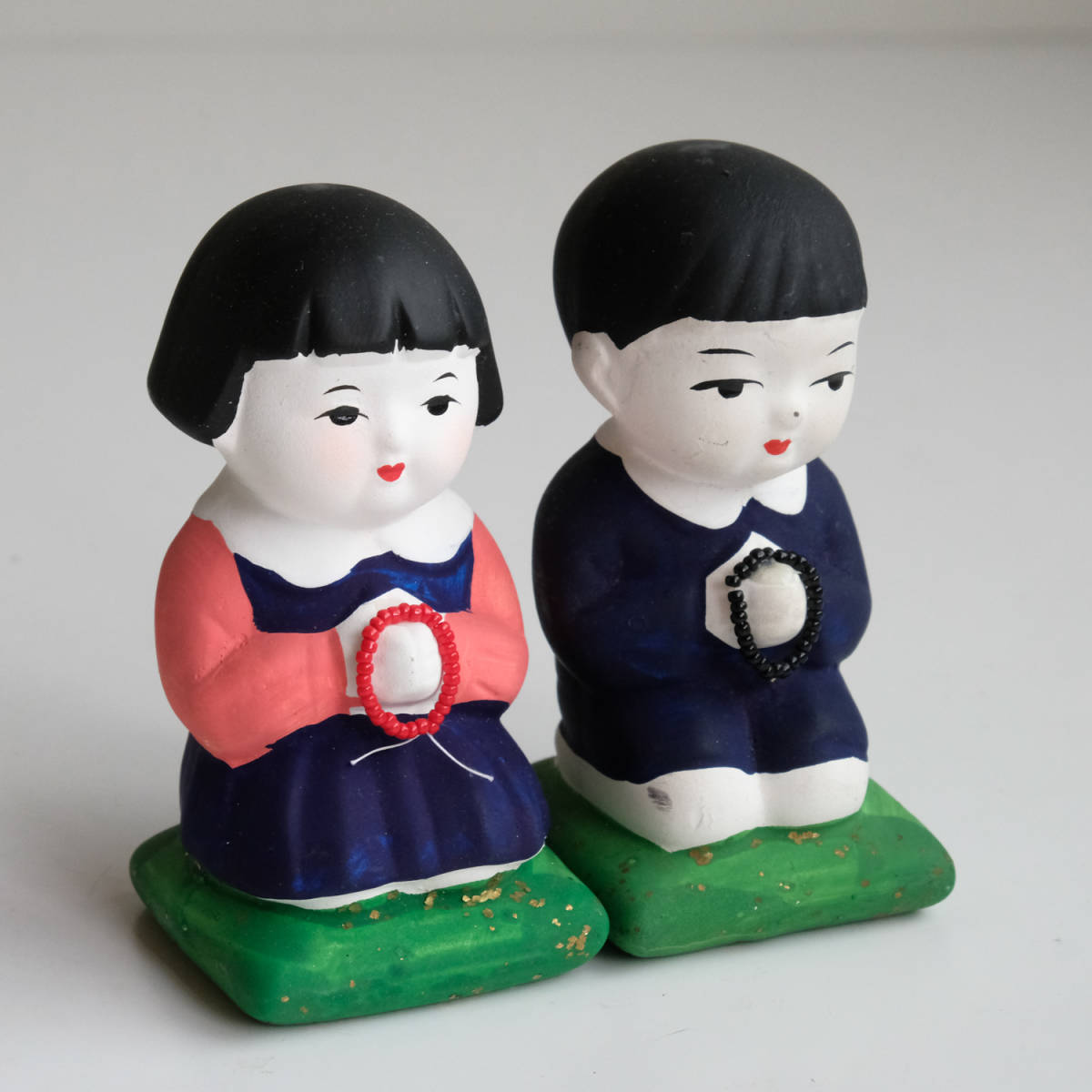 陶器人形 新型合掌人形 男の子 女の子 昭和レトロ_画像9
