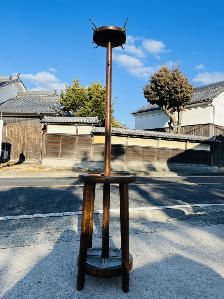  rare / coat hanger / umbrella stand / hat ../ stick stand / wooden / hook / hanger rack / antique / Vintage / old tool / old Japanese-style house / Showa Retro 