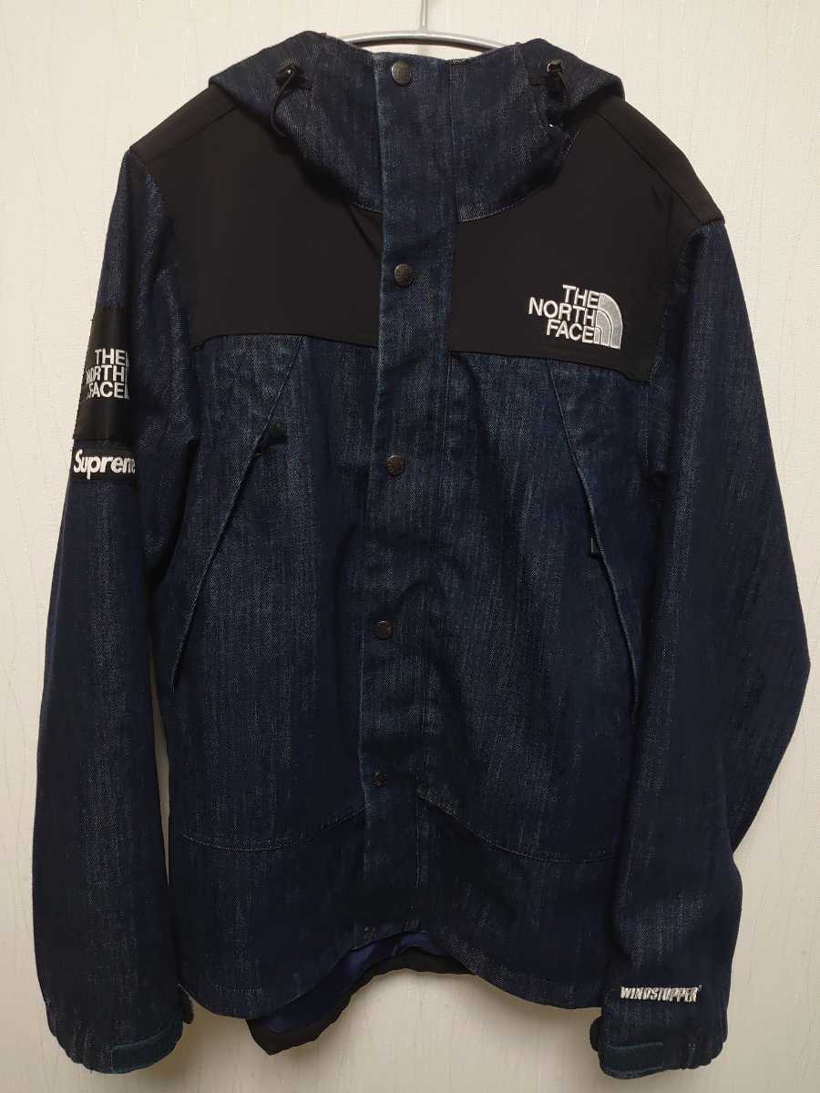 15SS Supreme THE NORTH FACE Denim Dot Shot Jacket Indigo