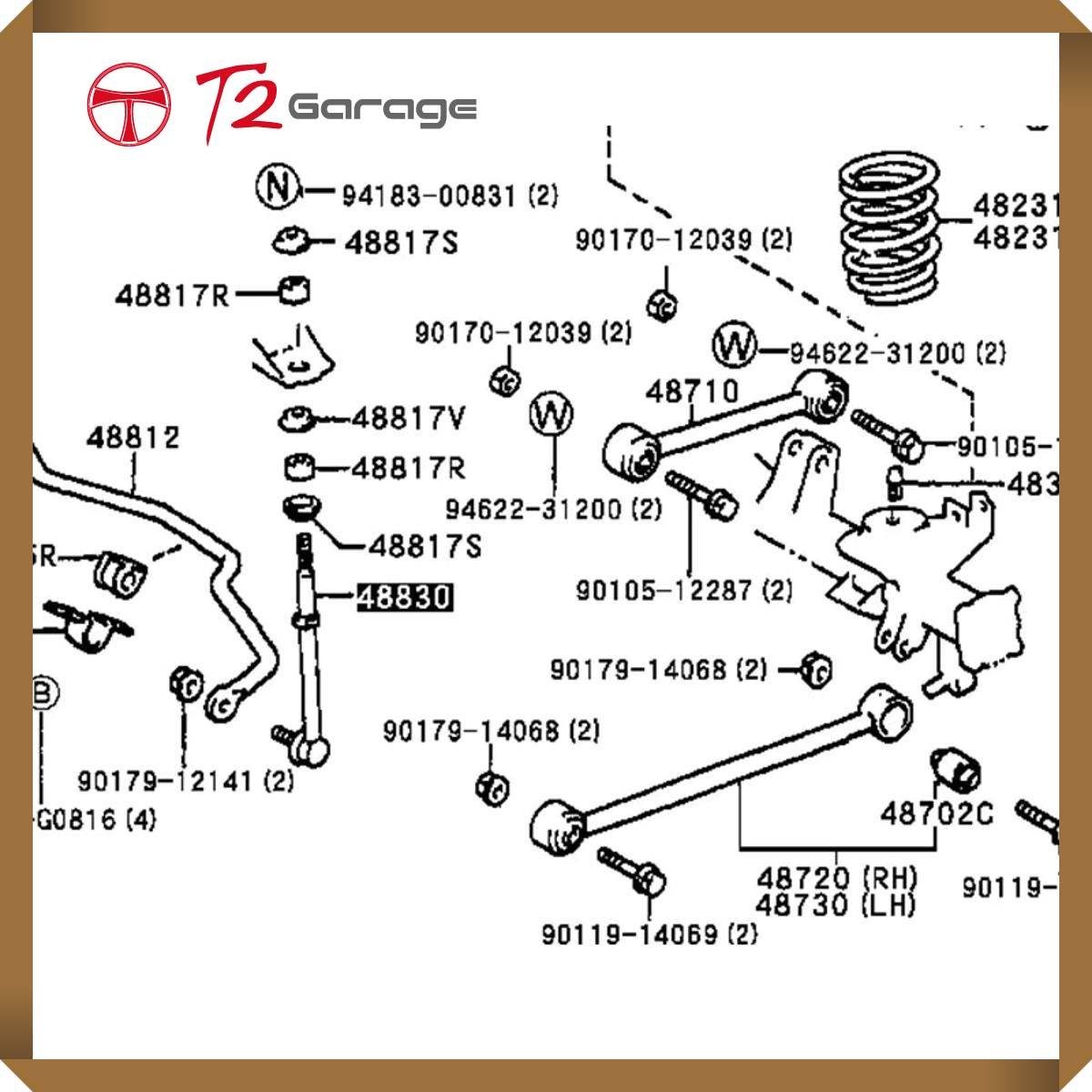 2個リンク Assy リアスタビライザー  トヨタ