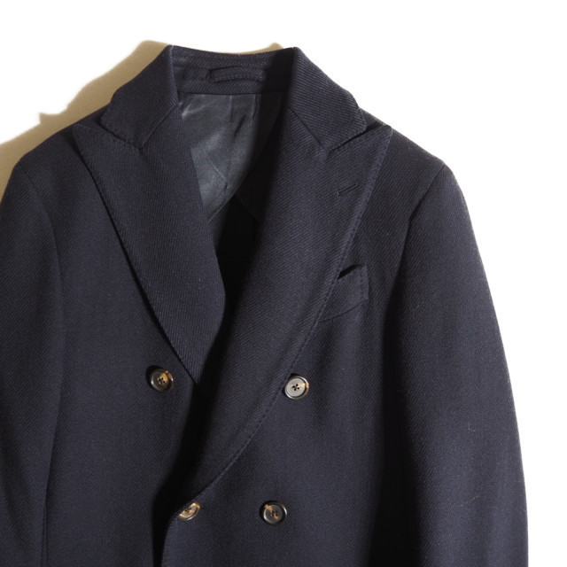 J0580P ▽LARDINI ラルディーニ▽ ウールカルゼ ダブルブレスト コート