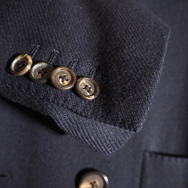 J0580P ▽LARDINI ラルディーニ▽ ウールカルゼ ダブルブレスト コート