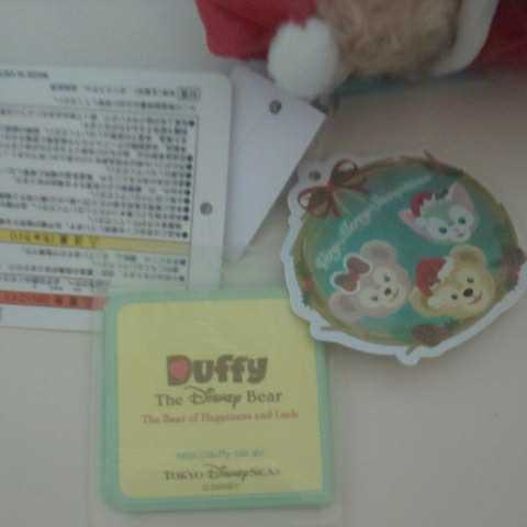 TDS ダッフィー ぬいぐるみバッチ クリスマス 　ぬいば_画像3